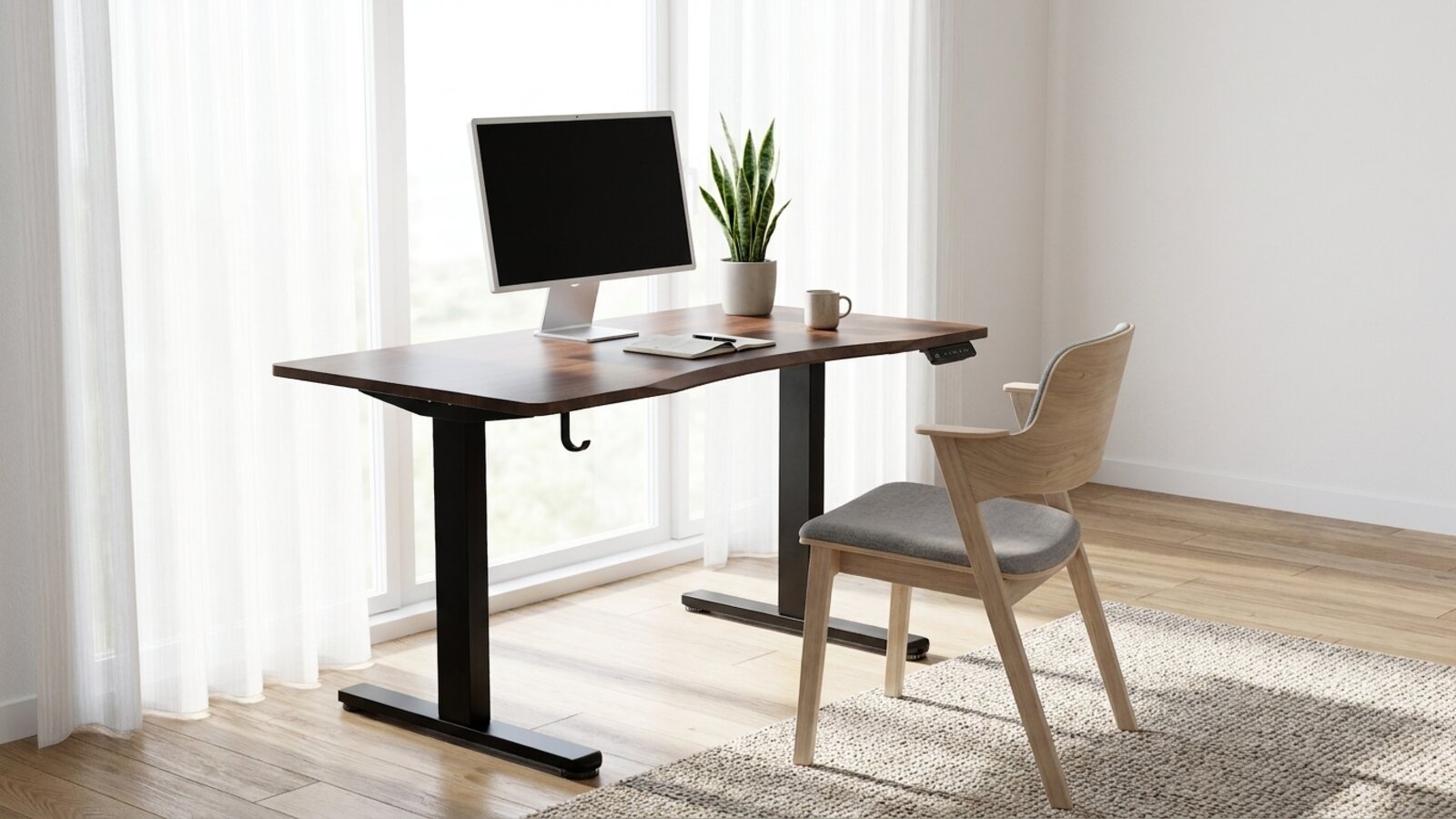 The Vival Desk in a bright minimalist home office